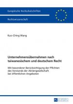 Unternehmensuebernahmen Nach Taiwanesischem Und Deutschem Recht