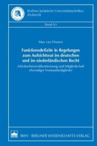 Funktionsdefizite in Regelungen zum Aufsichtsrat im deutschen und im niederländischen Recht