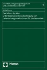Der Schutz der Idee unter besonderer Berücksichtigung von Unterhaltungsproduktionen für das Fernsehen