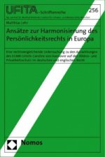 Ansätze zur Harmonisierung des Persönlichkeitsrechts in Europa