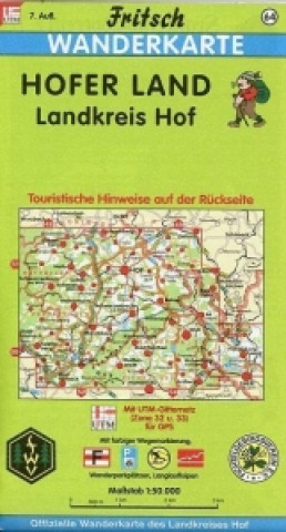 Hofer Land, Landkreis Hof  1 : 50 000. Fritsch Wanderkarte