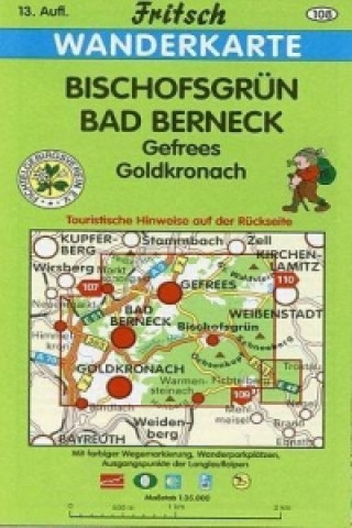 Bischofsgrün. Bad Berneck 1 : 35 000. Fritsch Wanderkarte