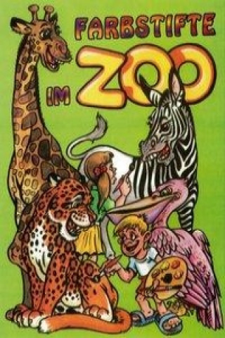 Farbstifte im Zoo - Malbuch