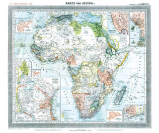 Historische Karte: Afrika, 1890 (Plano)