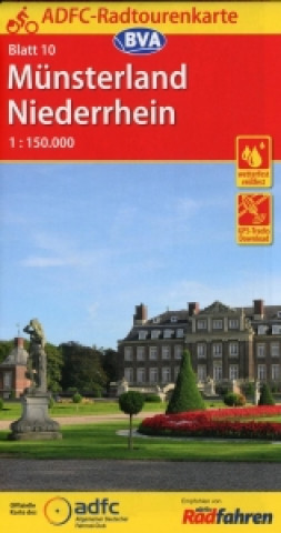 ADFC-Radtourenkarte 10 Münsterland Niederrhein 1:150.000, reiß- und wetterfest, GPS-Tracks Download