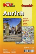 Aurich, KVplan, Radkarte/Freizeitkarte/Stadtplan, 1:25.000 / 1:15.000 / 1:5.000