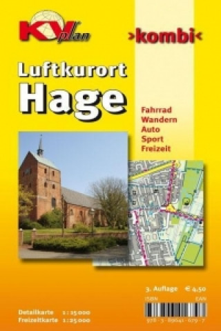 Hage, KVplan, Radkarte/Freizeitkarte/Stadtplan, 1:25.000 / 1:15.000