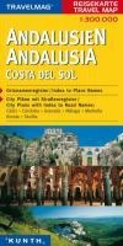 KUNTH Reisekarte Andalusien - Costa del Sol 1 : 300 000