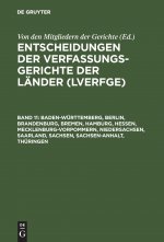 Entscheidungen der Verfassungsgerichte der Lander (LVerfGE), Band 11, Baden-Wurttemberg, Berlin, Brandenburg, Bremen, Hamburg, Hessen, Mecklenburg-Vor