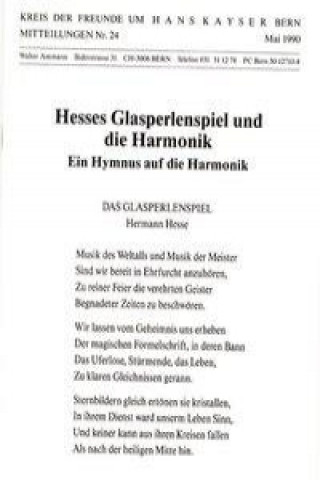 Hesses Glasperlenspiel und die Harmonik