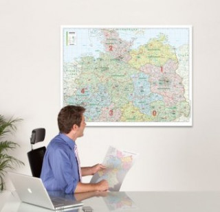 Bacher Orga-Karte Deutschland Nord 1 : 500 000. Poster-Karte beschichtet