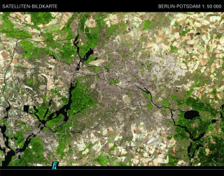 Landschaften aus dem Weltraum Berlin - Potsdam Satellitenbildkarte 1 : 50 000