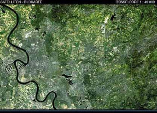 Landschaften aus dem Weltraum Düsseldorf Satellitenbildkarte 1: 40.000
