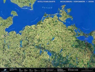 Landschaften aus dem Weltraum Mecklenburg-Vorpommern Satellitenbildkarte 250.000