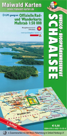 Schaalsee = Offizielle Rad- u. Wanderkarte = UNESCO - Biosphärenreservat Schaalsee - Rückseite mit touristischen Informationen