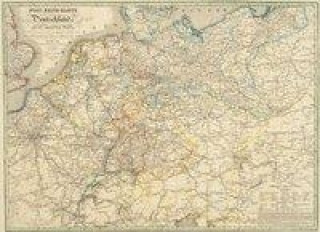 Post-Reise-Karte (Postkutschenstreckenkarte) von Deutschland 1828 (Plano)