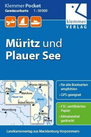 Müritz und Plauer See 1 : 50 000 Gewässerkarte