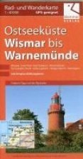 Rad- und Wanderkarte Ostseeküste Wismar bis Warnemünde 1 : 40 000