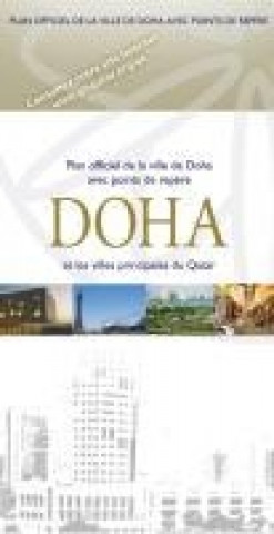 Plan officiel de la vile De Doha avec points de reperé et les villes principales du Qatar