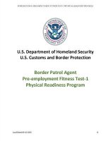 Border Patrol Agent Pre-Employment Fitness Test-1 Physical Readiness Program