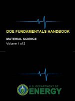 Doe Fundamentals Handbook - Material Science (Volume 1 of 2)