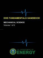 Doe Fundamentals Handbook - Mechanical Science (Volume 1 of 2)
