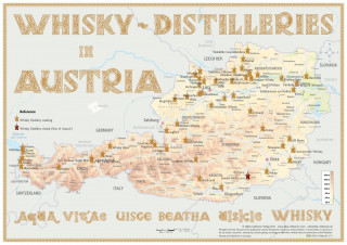 Whisky Distilleries Austria Poster 60 x 42cm