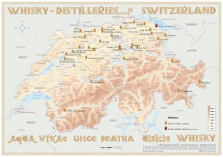 Whisky Distilleries Switzerland Poster 60 x4 2cm