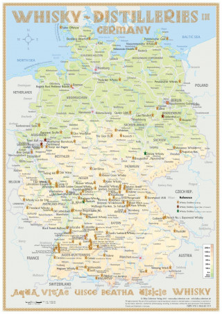 Whisky Distilleries Germany Poster 60 x 42cm