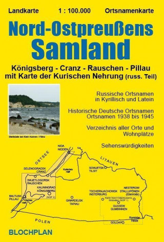 Landkarte Nord-Ostpreußens Samland 1 : 100 000