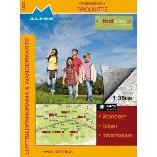 Ferienregion Tirolmitte 1 : 35 000 Luftbildpanorama & Wanderkarte