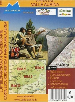 Ahrnatl - Valle Aurina 1 : 40 000 Luftbildpanorama & Wanderkarte