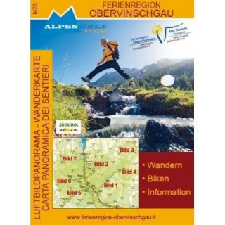 Ferienregion Obervinschgau Luftbildpanorama-Wanderkarte