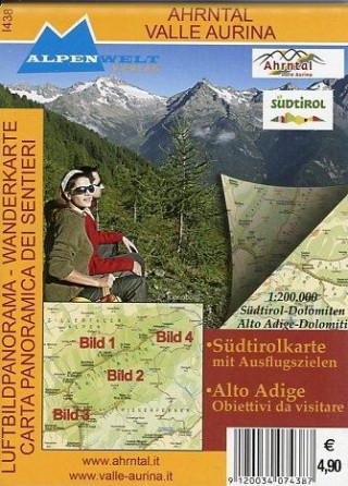 Ahrntal - Valle Aurina Luftbildpanorama-Wanderkarte
