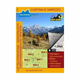 Cortina D'ampezzo 1 : 35 000 Wanderkarte & Luftbildpanoramakarte