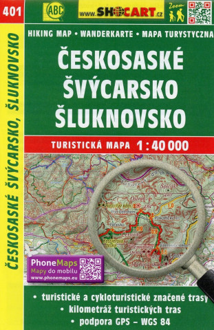 Českosaské Švýcarsko Šluknovsko 1:40 000