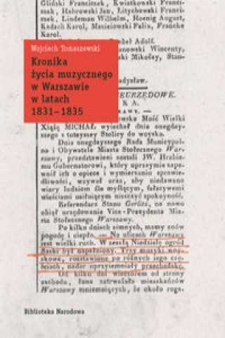 Kronika zycia muzycznego w Warszawie w latach 1831-1835