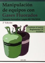 Manipulación de equipos con gases fluorados : temario formativo I según R.D. 795-2010