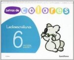 Letras de colores, lectoescritura. Cuaderno 6 (pauta)