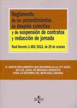 Reglamento de los procedimientos de despido colectivo y de suspensión de contratos y reducción de jornada : Real Decreto 1.483-2012, de 29 de octubre