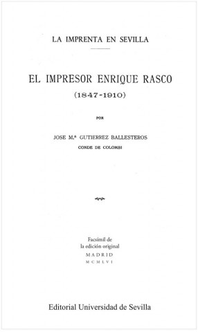 El impresor Enrique Rasco, 1847-1910