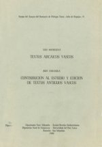 Textos arcaicos vascos : contribución al estudio y edición de textos arcaicos vascos