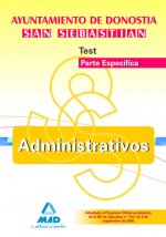 Administrativos, Ayuntamiento de Donostia-San Sebastián. Test de la parte específica