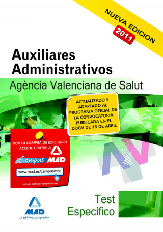 Auxiliares Administrativos, Agencia Valenciana de Salud. Test de la parte específica