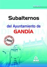 Subalternos, Ayuntamiento de Gandía. Temario