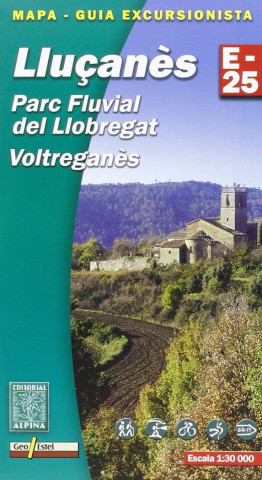 Llucanes Parc Fluvial Llobregat Map and Hiking Guide 1 : 30 000