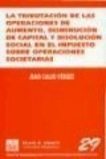 La tributación de las operaciones de aumento, disminución de capital y disolución social en el impuesto operaciones societarias