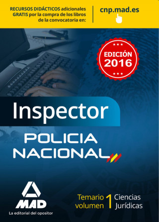Inspector de Policía Nacional. Temario, volumen 1: Ciencias Jurídicas