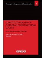 Constitutionalism of European supranational courts : recent developments and challenges