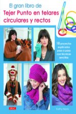 El gran libro de tejer punto en telares circulares y rectos : 18 proyectos explicados paso a paso con sencillas técnicas